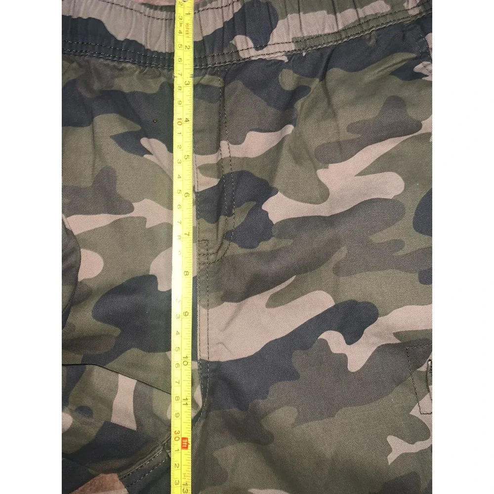 2‎ Children Place Boys Pull On Pants 18 Husky Green Black Camo Adjustable Waist